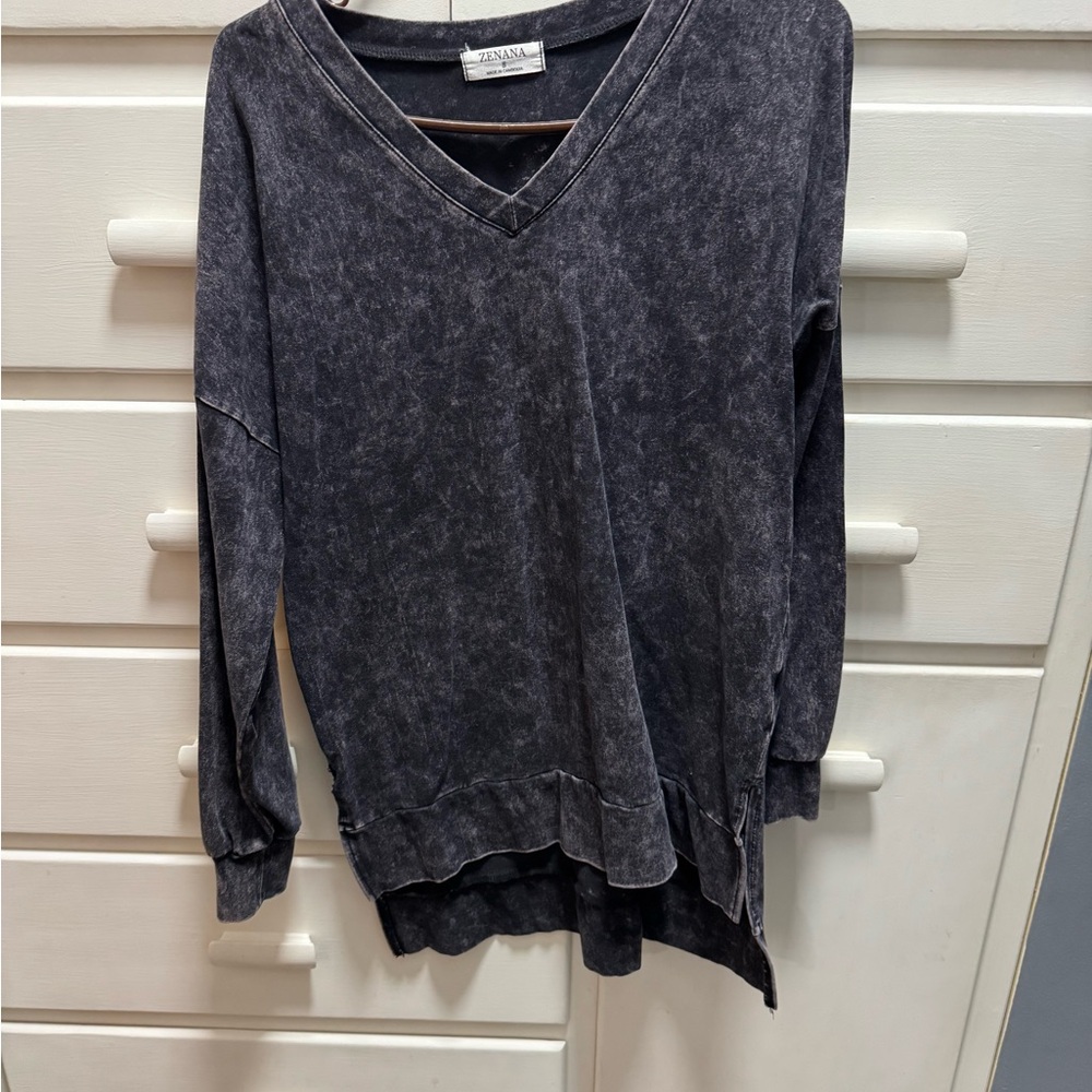 Zenana Dark Gray Top